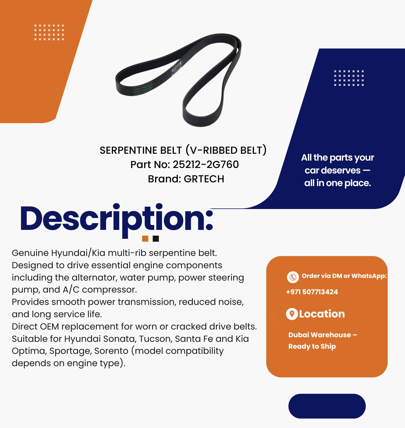 SERPENTINE BELT (V_RIBBLE BELT) - Image 3