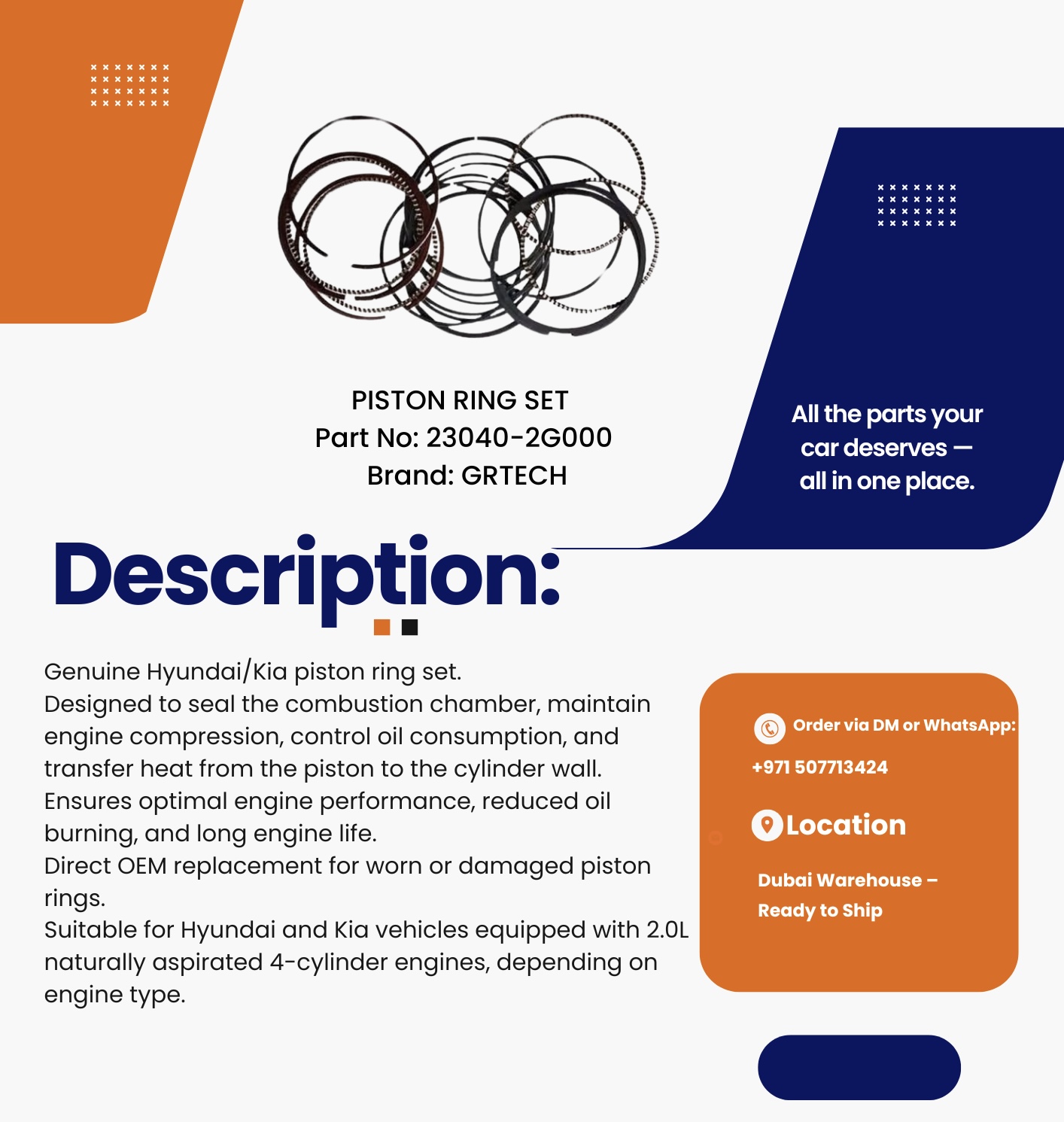 PISTON RING SET - Image 3